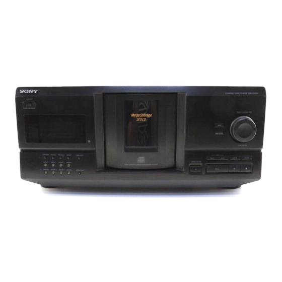 Sony CDP-CX235 Mode D'emploi