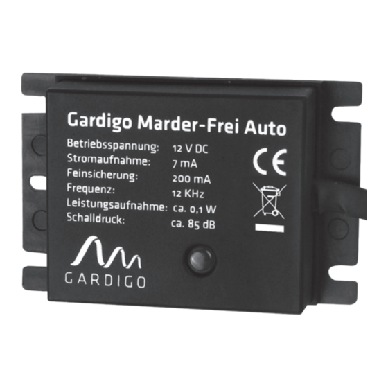 Gardico Marder-Frei Auto Notice D'utilisation