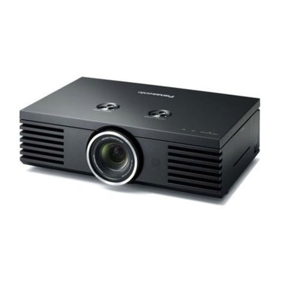 Panasonic PT-AE2000E Mode D'emploi