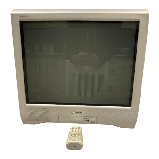 Sony Trinitron KV-21CT1B Mode D'emploi