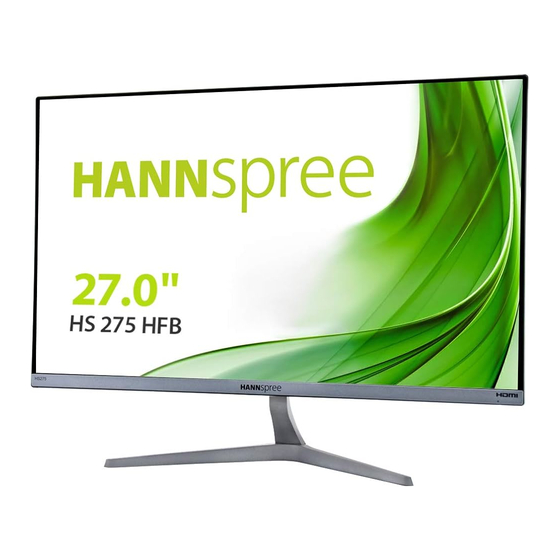 HANNspree HS275HFB Manuel D'utilisation