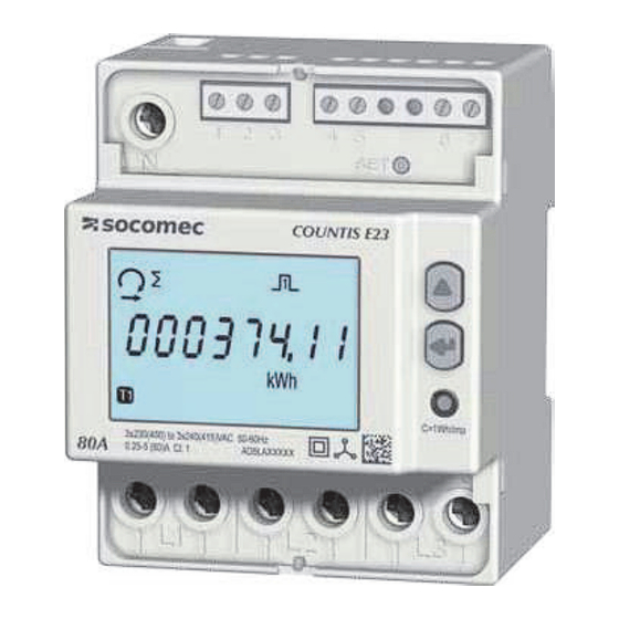 socomec COUNTIS E23 Notice D'utilisation