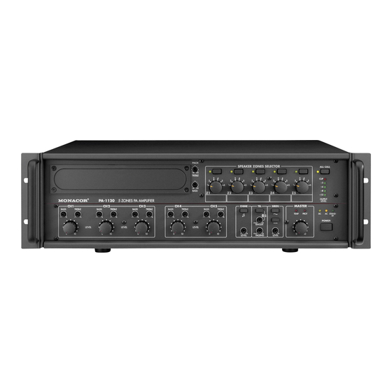 Monacor PA-1120 Mode D'emploi
