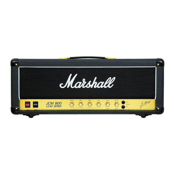 Marshall JCM800 Mode D'emploi