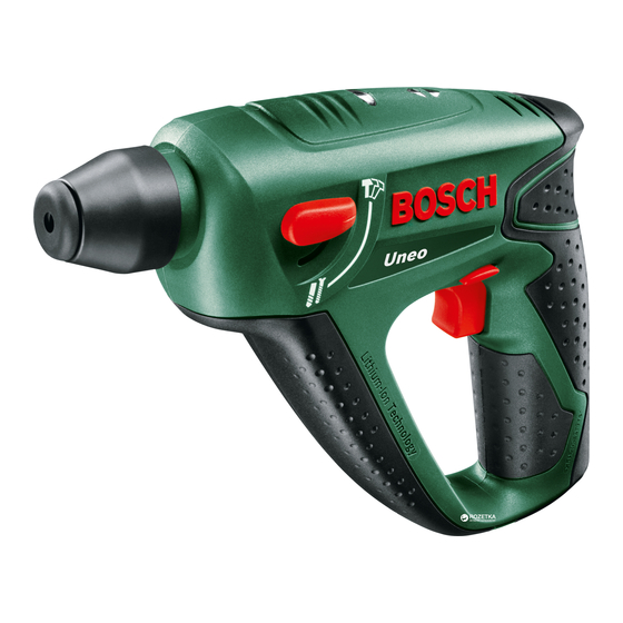 Bosch Uneo Notice Originale