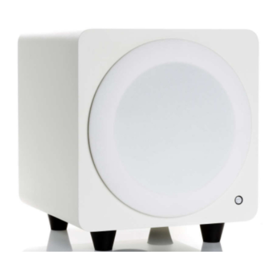 Monitor Audio Vector VW-8 Manuel Du Propriétaire
