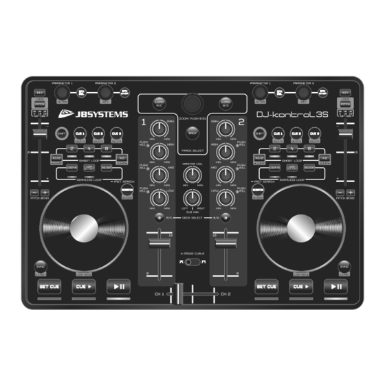 JB Systems DJ-Kontrol 3S Mode D'emploi