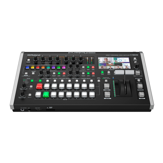 Roland V-80HD Guide De Démarrage