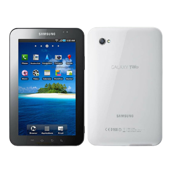 Samsung Galaxy Tab P1000 Mode D'emploi