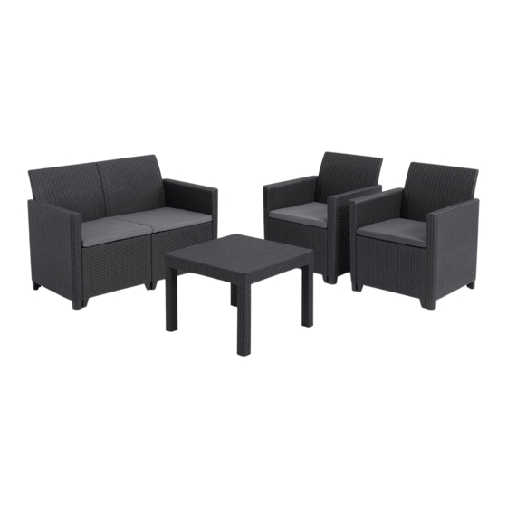 Keter CLAIRE/MARIE 2 SEATER SET WITH ORLANDO SMALL TABLE Instructions De Montage