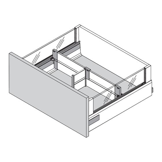 blum ORGA-LINE TANDEMBOX intivo Notice De Montage