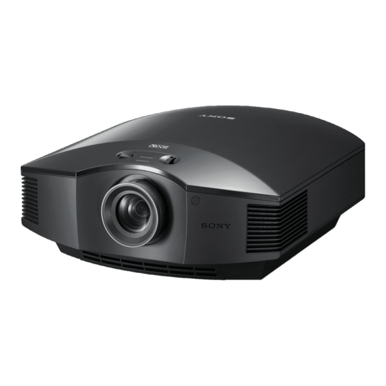 Sony VPL-HW20 Mode D'emploi