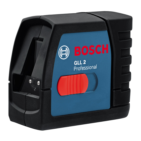 Bosch GLL 2 Professional Notice Originale