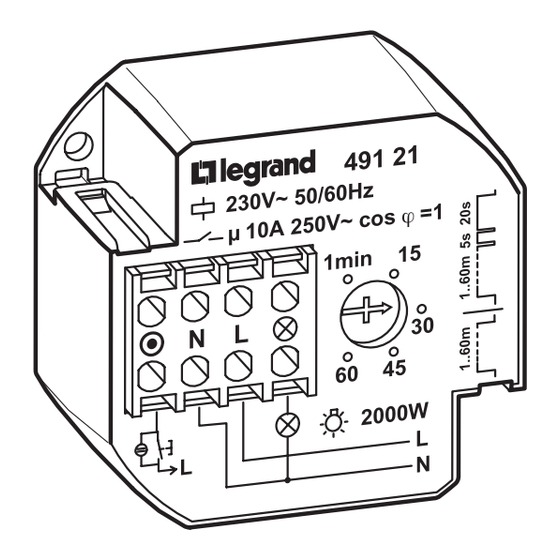 LEGRAND 491 21 Manuel D'utilisation