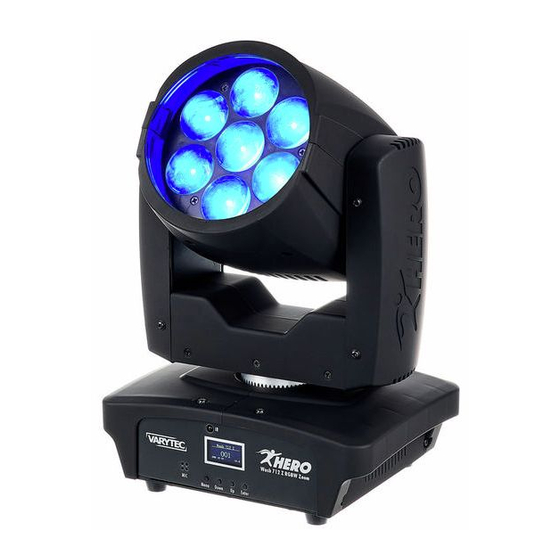 thomann Varytec Hero Wash 712 Z RGBW Zoom Notice D'utilisation