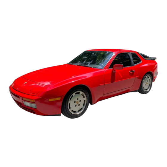 Porsche 944 1988 Manuels