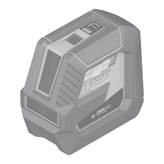 Bosch GCL 2-50 G Professional Notice Originale