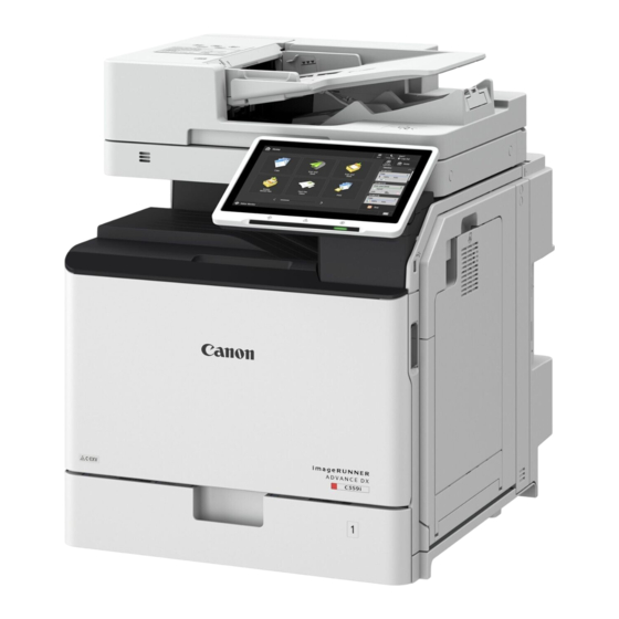 Canon imageRUNNER ADVANCE DX C259i Guide De Configuration