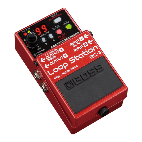 Boss RC-3 Mode D'emploi