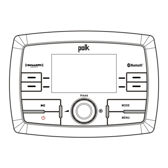 ASA Electronics polk PA4A Manuel D'installation Et D'utilisation