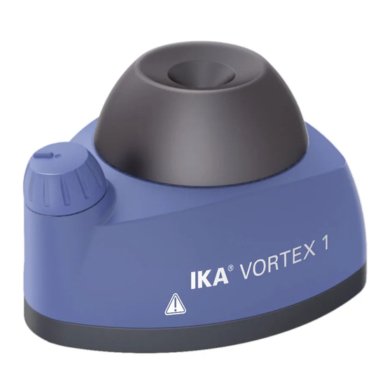 IKA VORTEX 1 Mode D'emploi