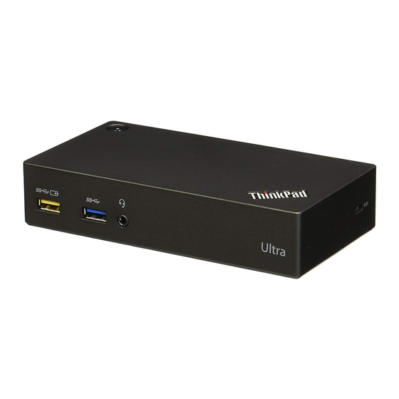 Lenovo ThinkPad USB 3.0 Ultra Dock Caractéristiques Et Guide D'utilisation