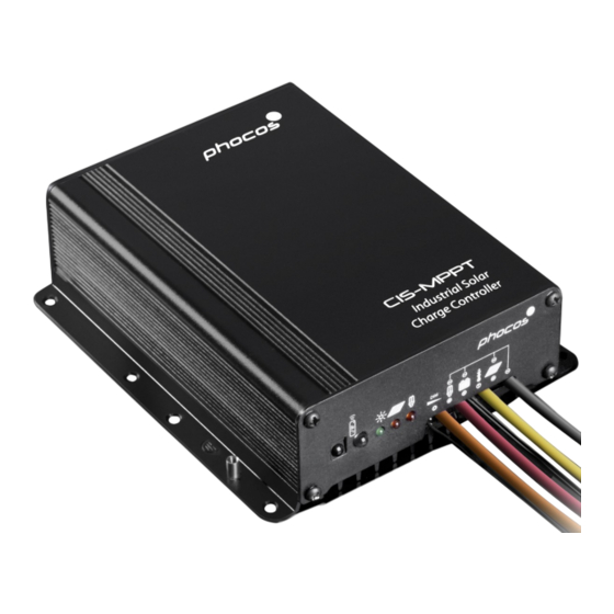 Phocos CIS-MPPT 85/20 Manuel De L'utilisateur
