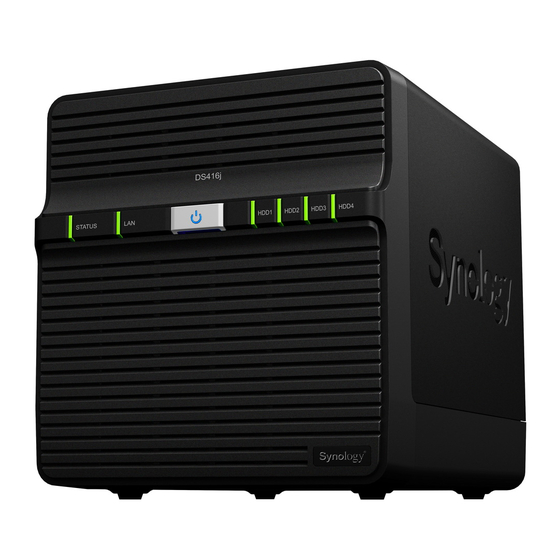 Synology DiskStation DS416j Guide D'installation Rapide