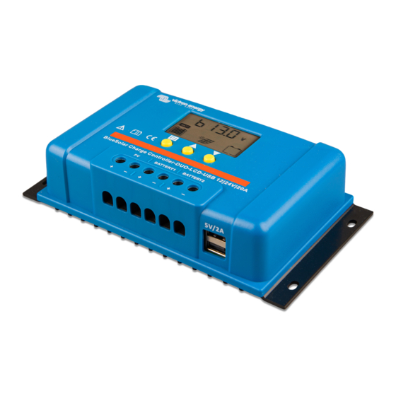 Victron energy BlueSolar PWM DUO-LCD-USB Mode D'emploi