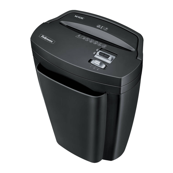 Fellowes Powershred W10C Mode D'emploi