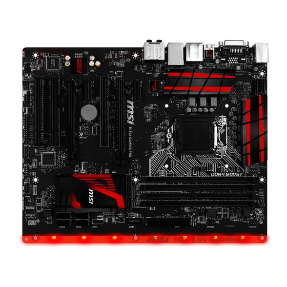 MSI H170A GAMING PRO Manuels