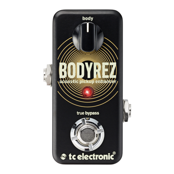 TC Electronic Bodyrez Mode D'emploi