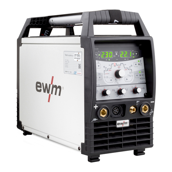 EWM Tetrix 230 AC/DC Smart 2.0 puls 5P TM Manuel D'utilisation