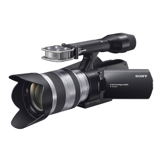 Sony HANDYCAM NEX-VG10 Mode D'emploi