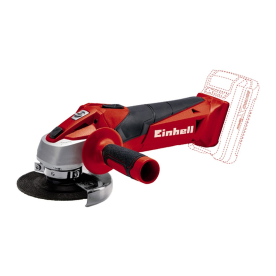 EINHELL TC-AG 18/115 Li - Solo Instructions D'origine