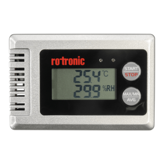 Rotronic HL-1D Mode D'emploi Abrégé