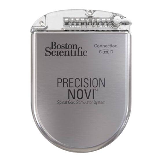 Boston Scientific Precision Novi SCS Manuels