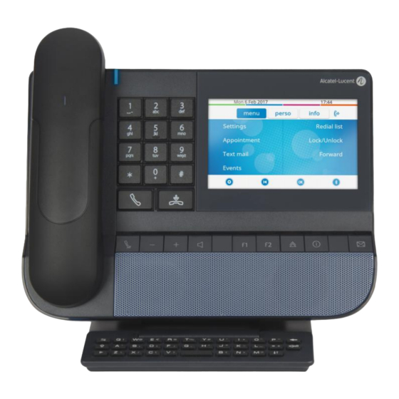 Alcatel-Lucent Enterprise 8078s Premium Deskphone Manuel Utilisateur