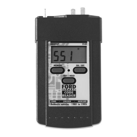 Innova FORD CODE READER Mode D'emploi