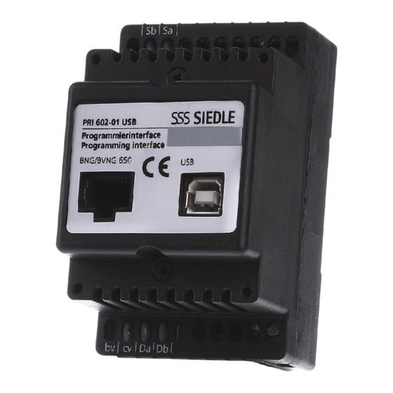 SSS Siedle PRI 602 01 USB Information Produit