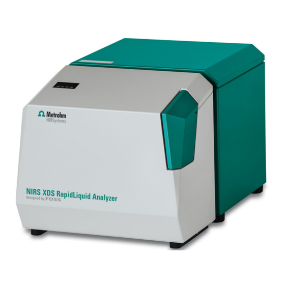 Metrohm NIRS XDS RapidLiquid Analyzer Manuels