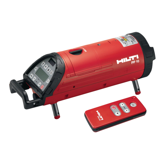 Hilti PP 10 Mode D'emploi