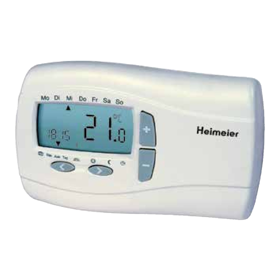 Imi Heimeier Thermostat P Mode D'emploi