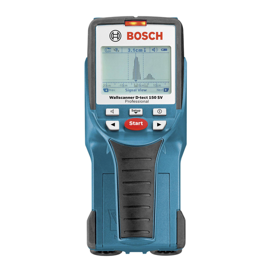 Bosch D-tect 150 SV Professional Notice Originale