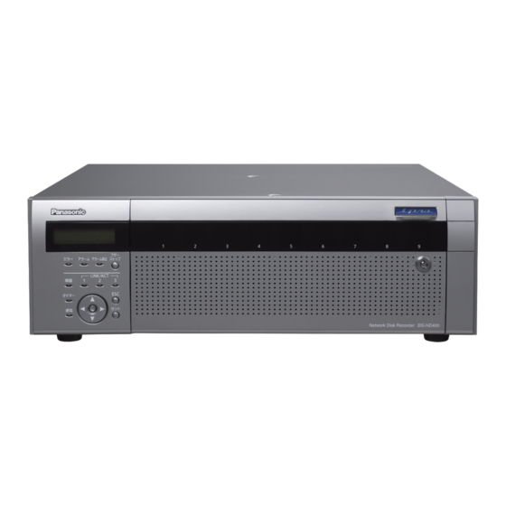 Panasonic WJ-ND400K Manuel D'utilisation