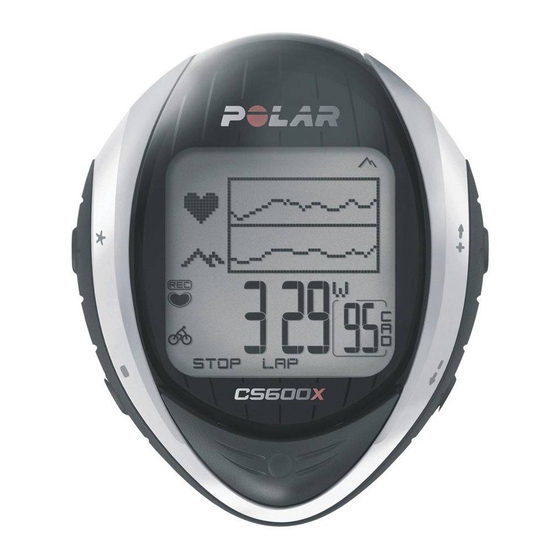 Polar CS600X Démarrage Rapide