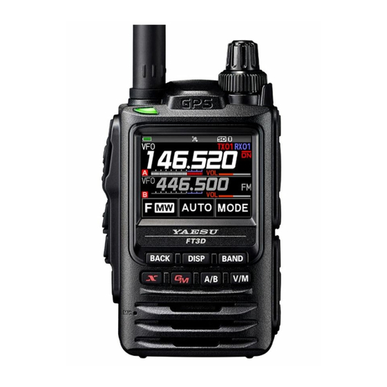 Yaesu FT3DE Manuel D'instruction