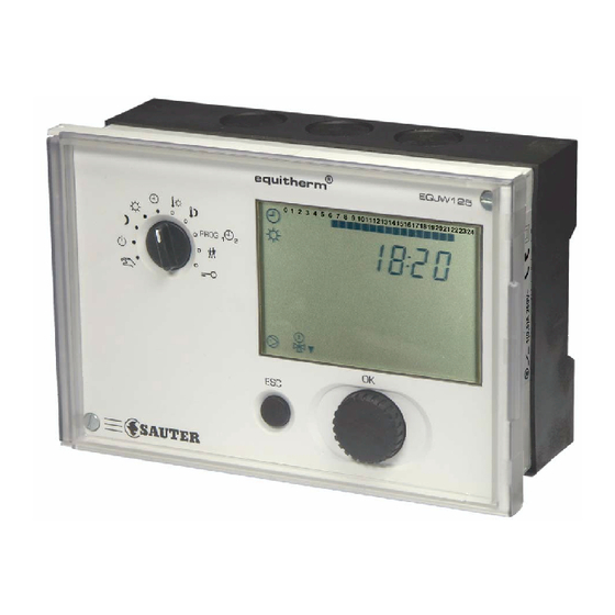 sauter EQUITHERM EQJW 125 Mode D'emploi