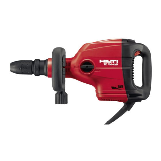 Hilti TE 706 Mode D'emploi