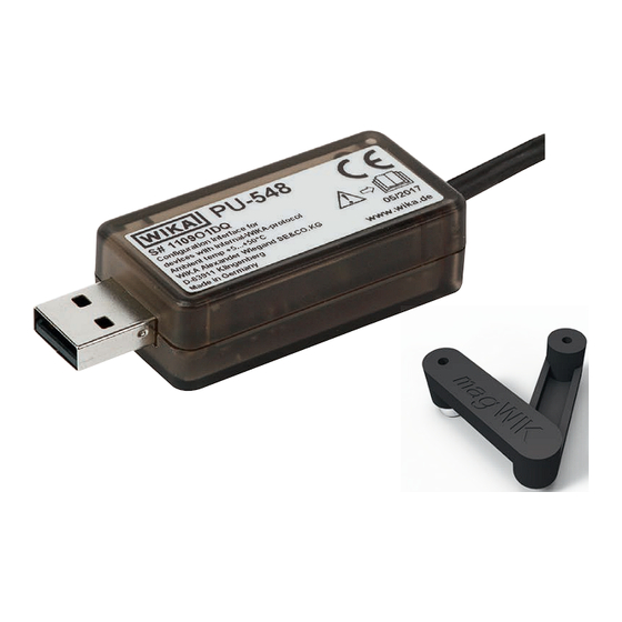 WIKA PU-548 Mode D'emploi